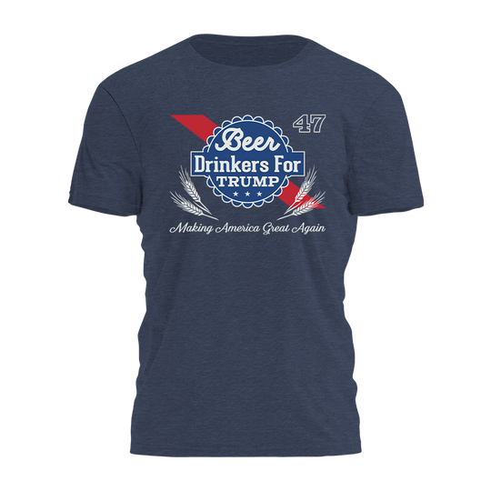 Beer Drinkers For Trump - Blue Ribbon Tee - 2532