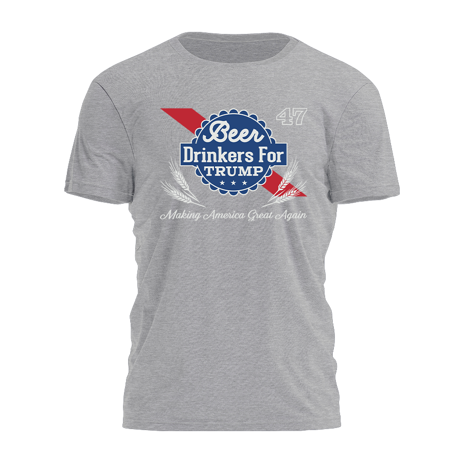 Beer Drinkers For Trump - Blue Ribbon Tee - 2532