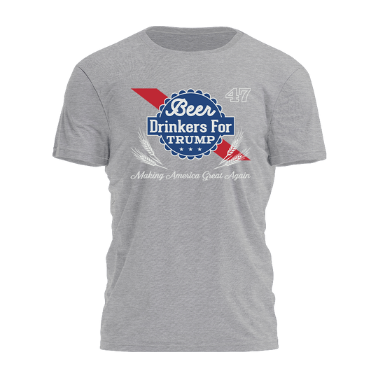 Beer Drinkers For Trump - Blue Ribbon Tee - 2532