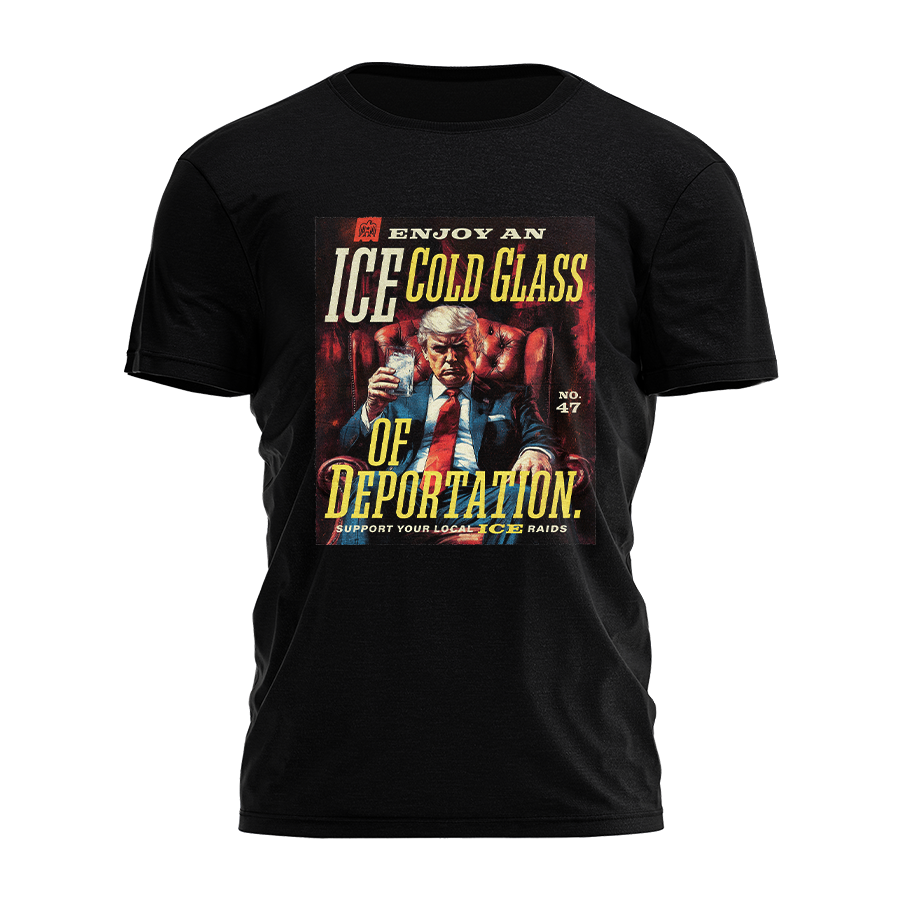 Enjoy An Ice Cold Glass Of Deportation - Pulp Illustration Tee - 3539