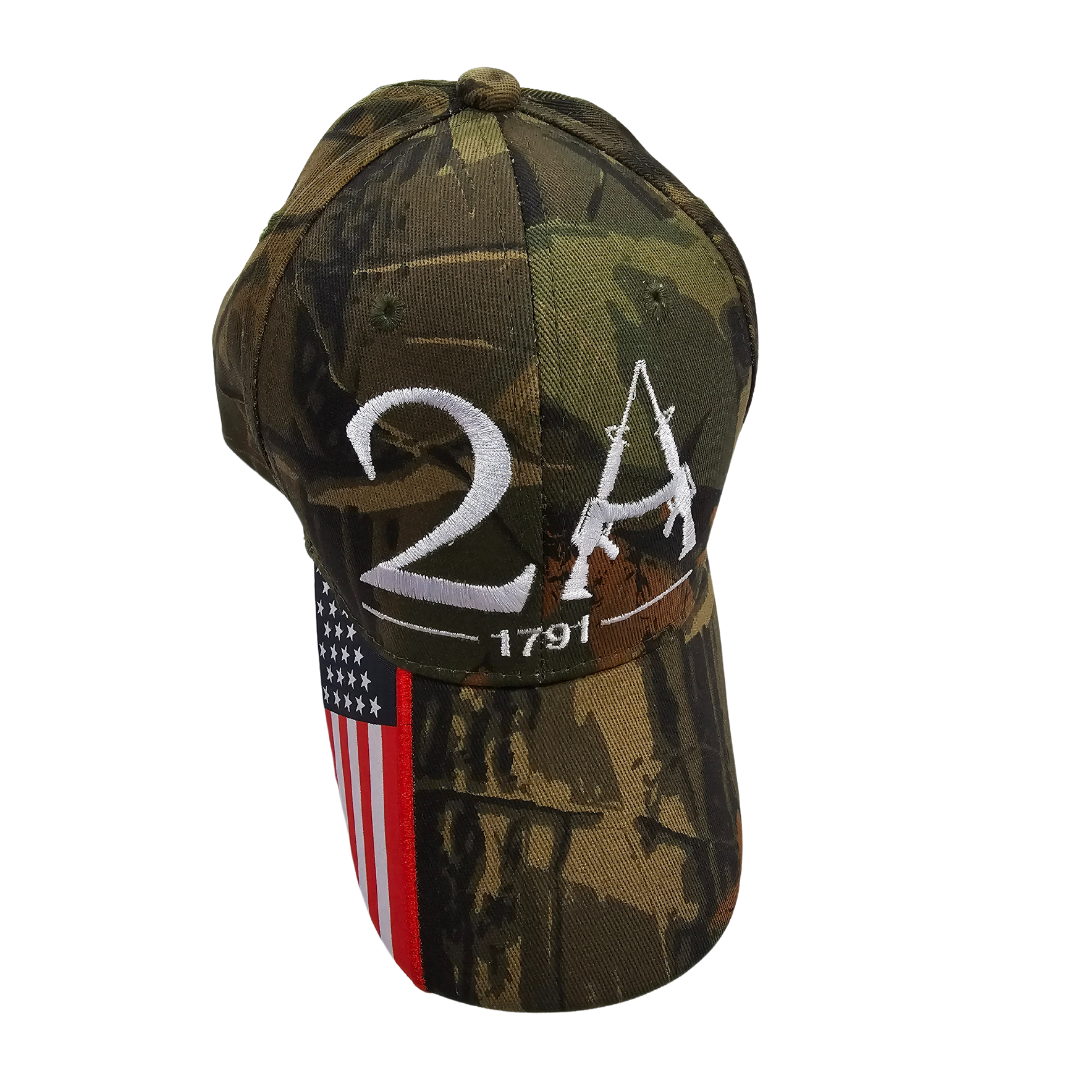 Woodland Camo Second Amendment Hat - 2889